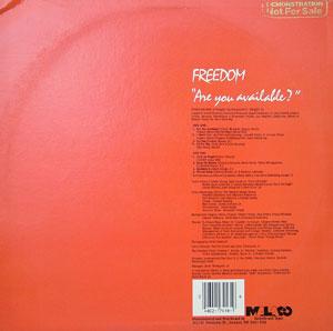 Back Cover Album Freedom - Are You Available