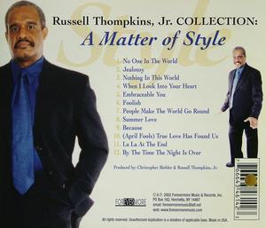 Back Cover Album Russell Thompkins Jr. - A Matter Of Style