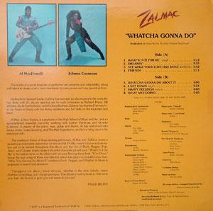Back Cover Album Zalmac - Whatcha Gonna Do