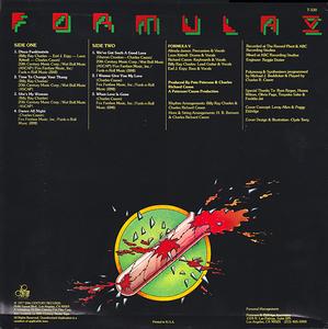 Back Cover Album Formula Five - Phase I