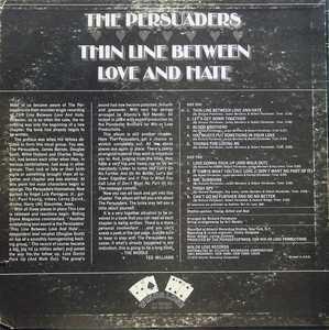 Back Cover Album The Persuaders - Thin Line Between Love And Hate
