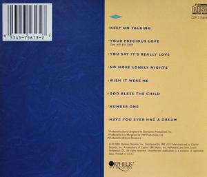 Back Cover Album Tamika Patton - #1  | orpheus records |  | US