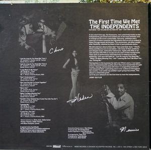 Back Cover Album The Independents - The First Time We Met