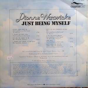 Back Cover Album Dionne Warwick - Just Being Myself