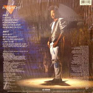 Back Cover Album Robert Brookins - In The Night