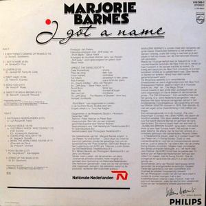 Back Cover Album Marjorie Barnes - I Got A Name