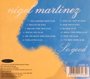 Back Cover Album Nigel Martinez - So Good