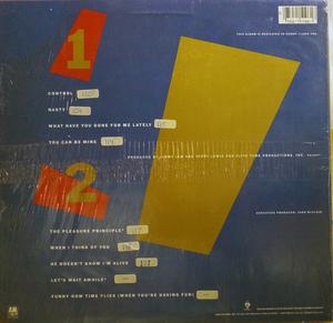 Back Cover Album Janet Jackson - Control  | a&m records | SP-5106 | US