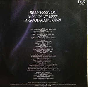 Back Cover Album Billy Preston - You Can't Keep A Good Man Down