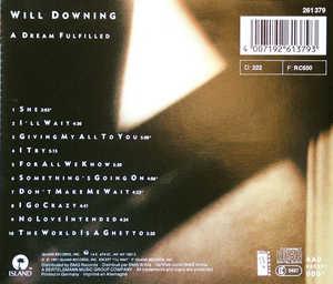 Back Cover Album Will Downing - A Dream Fulfilled