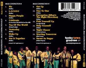 Back Cover Album Brass Construction - Brass Construction III CD  | funkytowngrooves usa records | FTG-228 | US