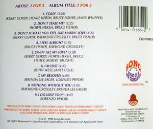 Back Cover Album 3 For 3 - 3 For 3