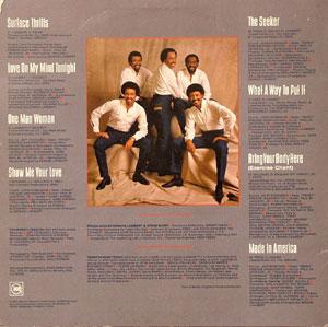Back Cover Album The Temptations - Surface Thrills