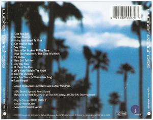 Back Cover Album Luther Vandross - Luther Vandross