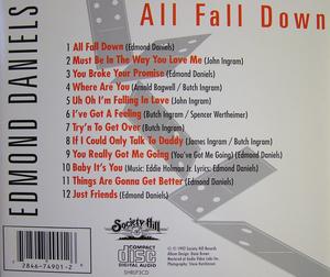 Back Cover Album Edmond Daniels - All Fall Down