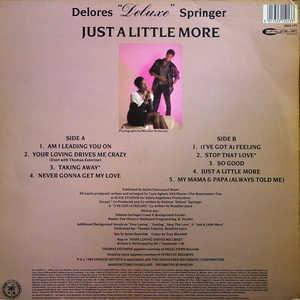Back Cover Album Delores 'deluxe' Springer - Just A Little More