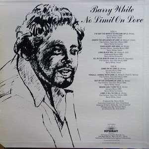 Back Cover Album Barry White - No Limit On Love
