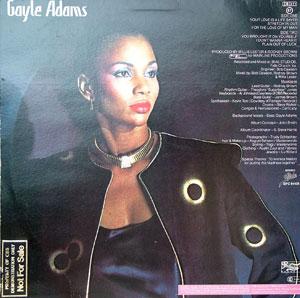 Back Cover Album Gayle Adams - Gayle Adams