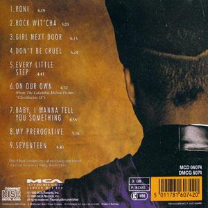 Back Cover Album Bobby Brown - DANCE! ...ya Know It