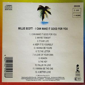 Back Cover Album Millie Scott - I Can Make It Good For You  | island records | 259 238 | DE