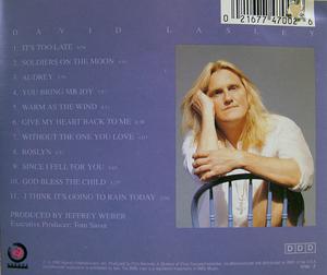 Back Cover Album David Lasley - Soldiers on the Moon