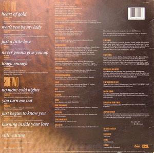 Back Cover Album Bert Robinson - No More Cold Nights