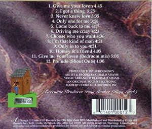 Back Cover Album Gerald Adams - Give Me Your Loven