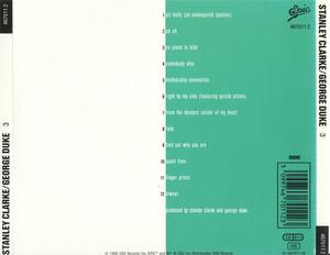 Back Cover Album Stanley Clarke And George Duke - Clarke, Duke Project III