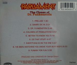 Back Cover Album Parliament - The Clones Of Dr. Funkenstein  | casablanca records | 842 620-2 | US