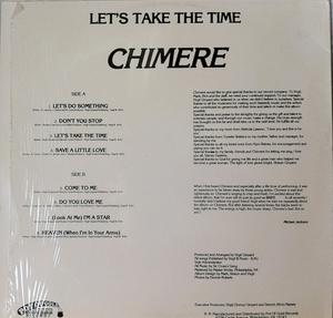 Back Cover Album Chimere - Let's Take The Time