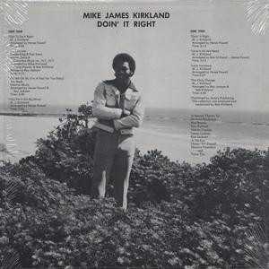 Back Cover Album Mike James Kirkland - Doin' It Right 