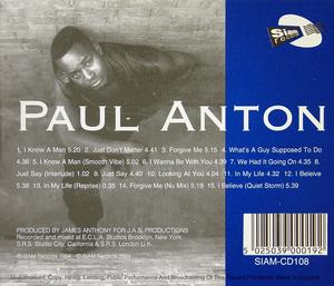Back Cover Album Paul Anton - Paul Anton