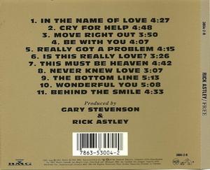 Back Cover Album Rick Astley - Free