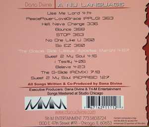 Back Cover Album Dana Divine - A Nu Language