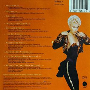 Back Cover Album Madonna - You Can Dance