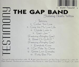 Back Cover Album The Gap Band - Testimony