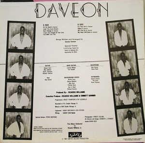 Back Cover Album Daveon - It's So Good