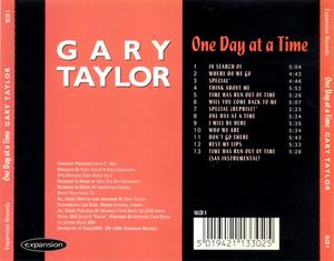 Back Cover Album Gary Taylor - One Day At A Time