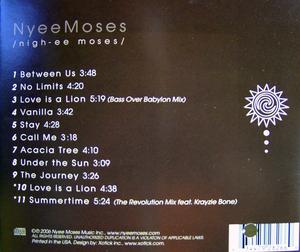 Back Cover Album Nyee Moses - Nyee Moses