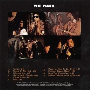 Back Cover Album Willie Hutch - The Mack