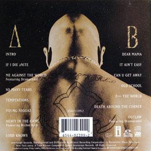 Back Cover Album 2pac - Me against the World