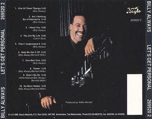 Back Cover Album Billy Always - Let's Get Personal