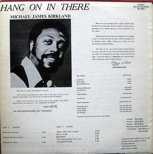 Back Cover Album Mike James Kirkland - Hang On In There