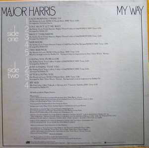 Back Cover Album Major Harris - My Way