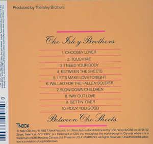 Back Cover Album The Isley Brothers - Between The Sheets