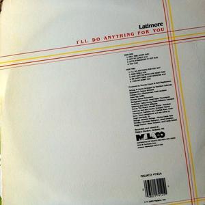 Back Cover Album Latimore - I'll Do Anything For You