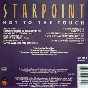 Back Cover Album Starpoint - Hot To The Touch