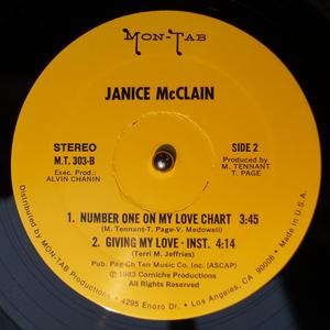 Back Cover Single Janice Mcclain - Giving My Love