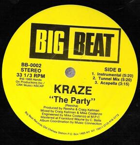 Back Cover Single Kraze - The Party