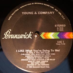 Back Cover Single Young And Company - I Like (What You're Doing To Me)